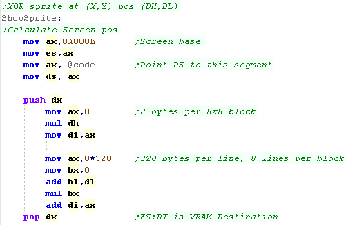 Assembly 8086 / DOS] Game from scratch - ASCII Text Snake 