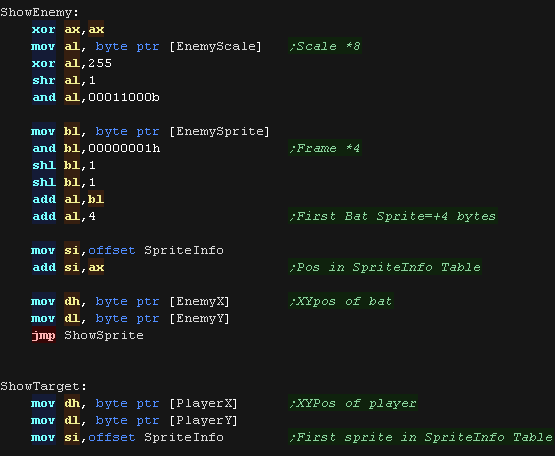 Assembly 8086 / DOS] Game from scratch - ASCII Text Snake 